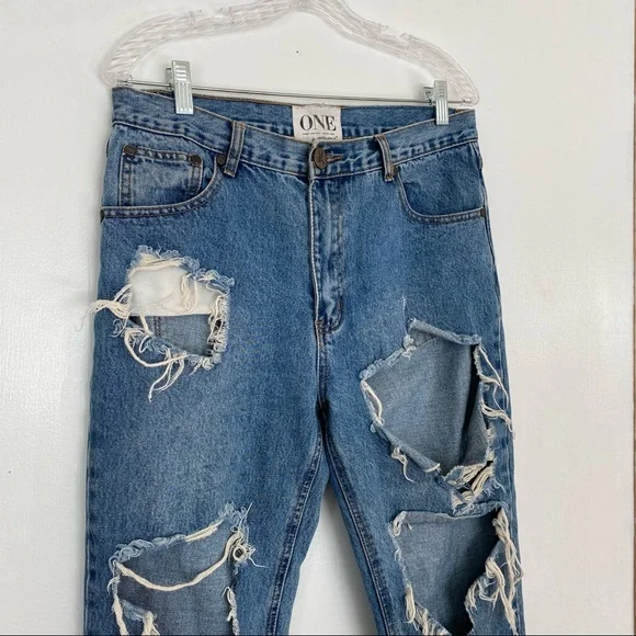 One x One Teaspoon Super Baggy Super Distressed Jeans - Picture 2 of 9